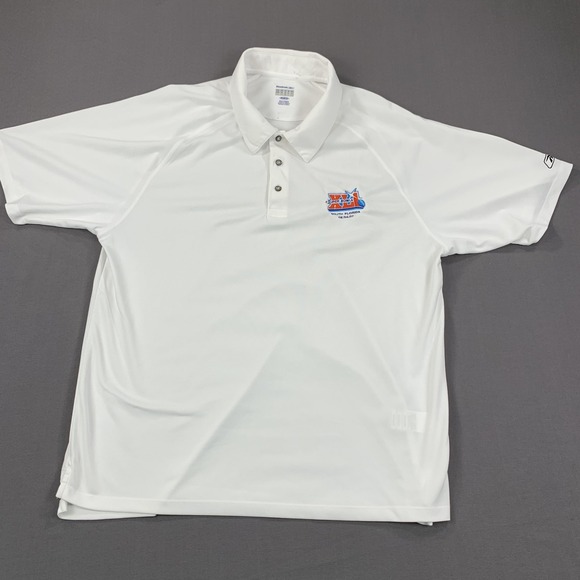 Super Bowl XLI Shirt Polo Mens LG White NFL Football South Florida Reebok 2007 - Picture 2 of 13